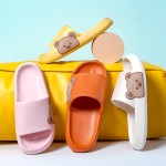 Cartoon Decor Pillow Slides, Soft Sole Platform Slip On EVA Shower Slides, Non-slip Summer Beach Slides