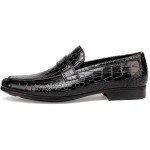 Formal Leather Men's Dress Loafer Classic Crocodile Printed Slip-on Penny Loafers Business Premium Shoes for Men