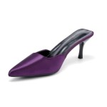 Women's Heels Sandals Closed Pointed Toe Stiletto Heel Slip on Mules Comfortable Casual Dress Pumps Shoes