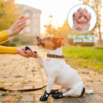 Dog Shoes for Hot Pavement Non-Slip Waterproof Dog Shoes for Medium Dogs Large Size Dogs Easy ON & Off Adjustable Easy-Clean for Beach Outdoor Black Size L: (2.95x2.2-2.55’’)(L*W)