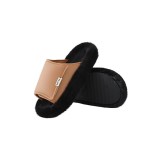 TARYOU Women's Adjustable Fuzzy Slippers with Velcro Strap for Indoor/Outdoor Wear (2 Colors: Tan & Black/All Black)