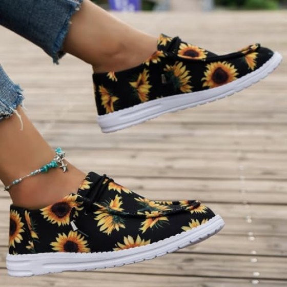 All-Day Comfort Knit Slip-Ons - Lightweight Arch Support Shoes for Travel & Walking