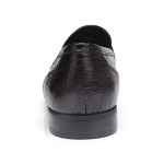 Fashion Leather Dress Shoes for Mens, Premium Formal Alligator Printed Classic Dress Loafer Shoe Business Slip On Penny Shoes for Men