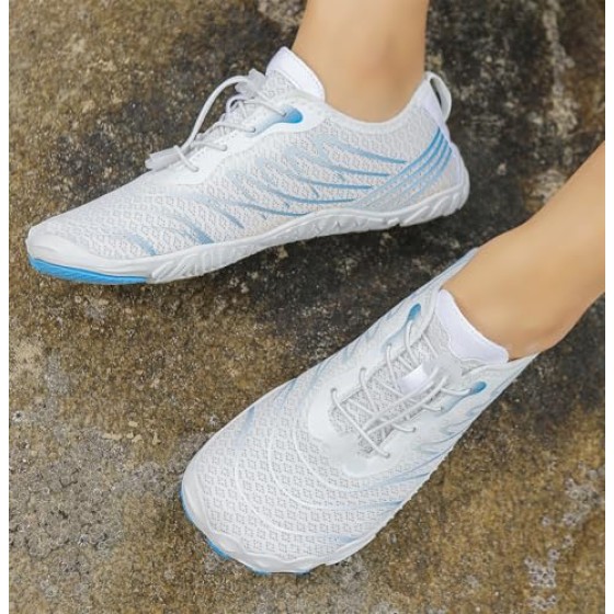 Barefoot Shoes for Women Men Wide Toe Box Breathable Non-Slip Quick-Dry Aqua Barefoot Water Shoes Athletic Beach Pool Swim Surf Diving Hiking Walking Shoes