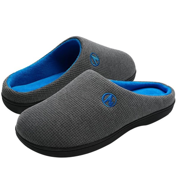 Men's and Women's Knit Memory Foam Slippers Warm House Shoes