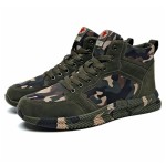 High-top Sports Canvas Camouflage Shoes Suitable for Outdoor Mountaineering and Hiking Training