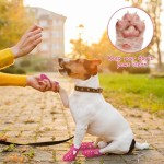 Dog Shoes for Hot Pavement Non-Slip Waterproof Dog Shoes for Medium Dogs Large Size Dogs Easy ON & Off Adjustable Easy-Clean for Beach Outdoor Rose Pink, Size M: (2.5’’x2-2.2’’)(L*W)