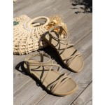 Women Flat Sandals,Elegant And Comfortable Flat Slide Sandals With Straps For Vacation