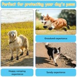 Dog Shoes for Hot Pavement Non-Slip Waterproof Dog Shoes for Medium Dogs Large Size Dogs Easy ON & Off Adjustable Easy-Clean for Beach Outdoor Black Size L: (2.95x2.2-2.55’’)(L*W)