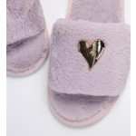 Womens Fuzzy Open Toe Slippers Soft Comfy Memory Foam Slip On Indoor House Bedroom Slides Slippers