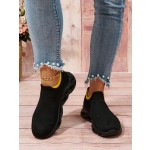 Womens Slip On Walking Shoes - Lightweight Breathable Casual Knit Gym Running Tennis Sneakers