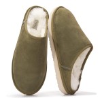 Sheepskin & Memory Foam Men's House Slippers by Project Cloud