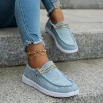 Wide Width Breathable Slip-On Walking Shoes - Comfortable Low-Cut Travel Sneakers