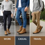 Men's Orthopedic Waterproof Leather Work Boots - Wide Width, Arch Support, Comfortable Handmade Outdoor Ankle Boots