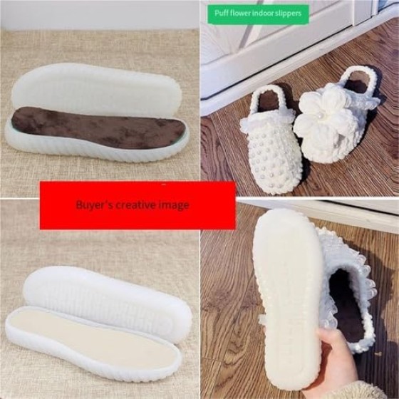 Crystal Sole DIY Hand Crochet Sole Material(Brown,44)