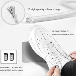 Generic Elastic No-Tie Shoe Laces (White, 2 Pair)