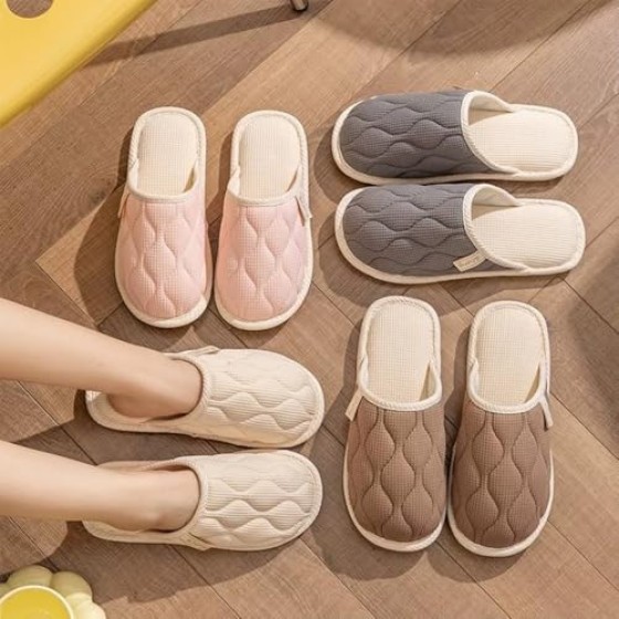 Comfortable Slippers for Women and Men, Non-Slip Soft House Shoes for Home Use